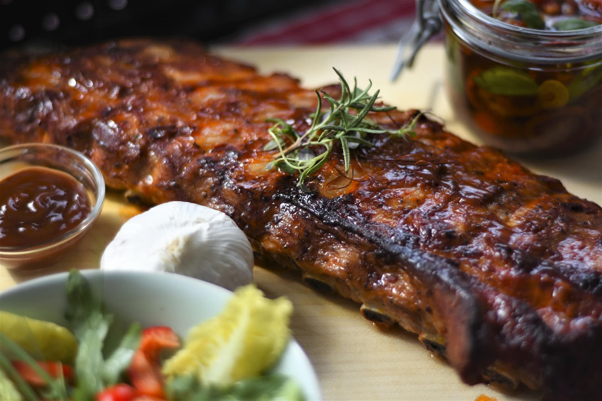 Barbecue ribs cooked in The Sauce