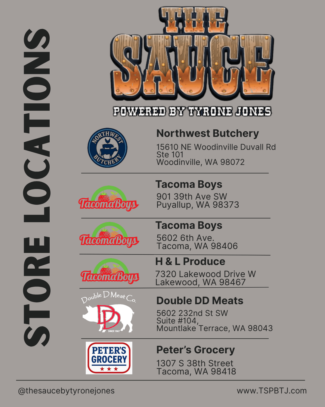 The Sauce - Store Locations directory
